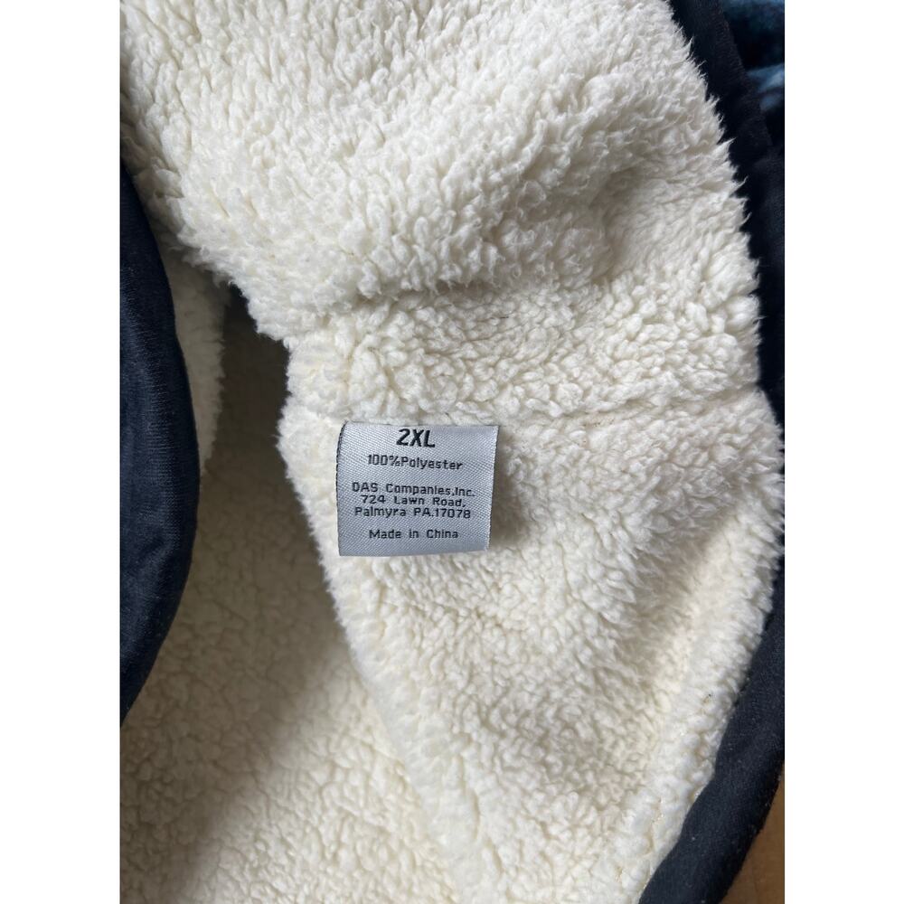 Vtg Black Canyon Outfitters Graphic Hooded Wolfs Jacket 2XL Sherpa Lined - Picture 8 of 9